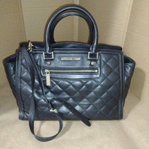 Sale! MICHAEL Michael Kors | Genuine Leather Black Quilted Selma Bag